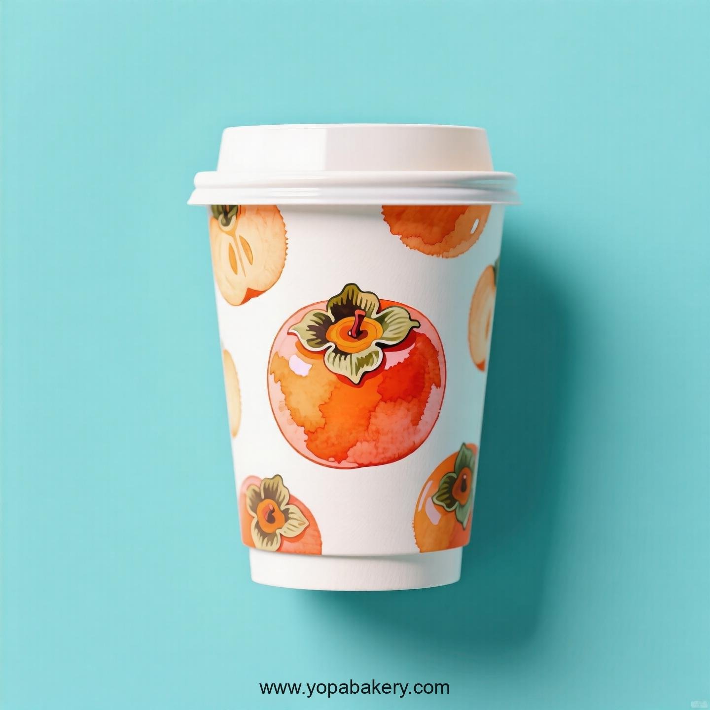 Tomato Design Paper Coffee Cups Factory: 4-24 oz Custom Logo