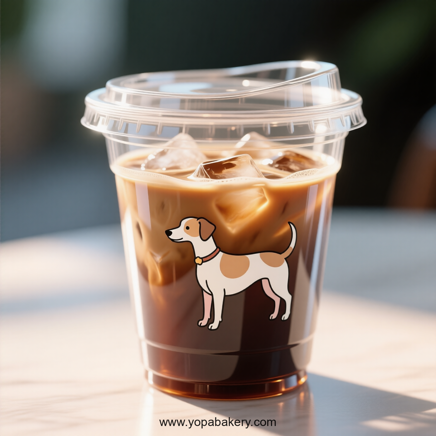 Whippet Dog Themed Clear Plastic Cups - Disposable PP & PET Coffee Cups with Lids