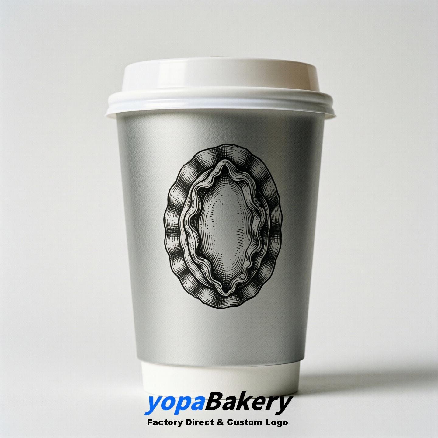 Abalone Double Wall Paper Cups: 100ml/120ml/200ml/240ml/300ml/360ml/400ml/500ml/600ml/700ml