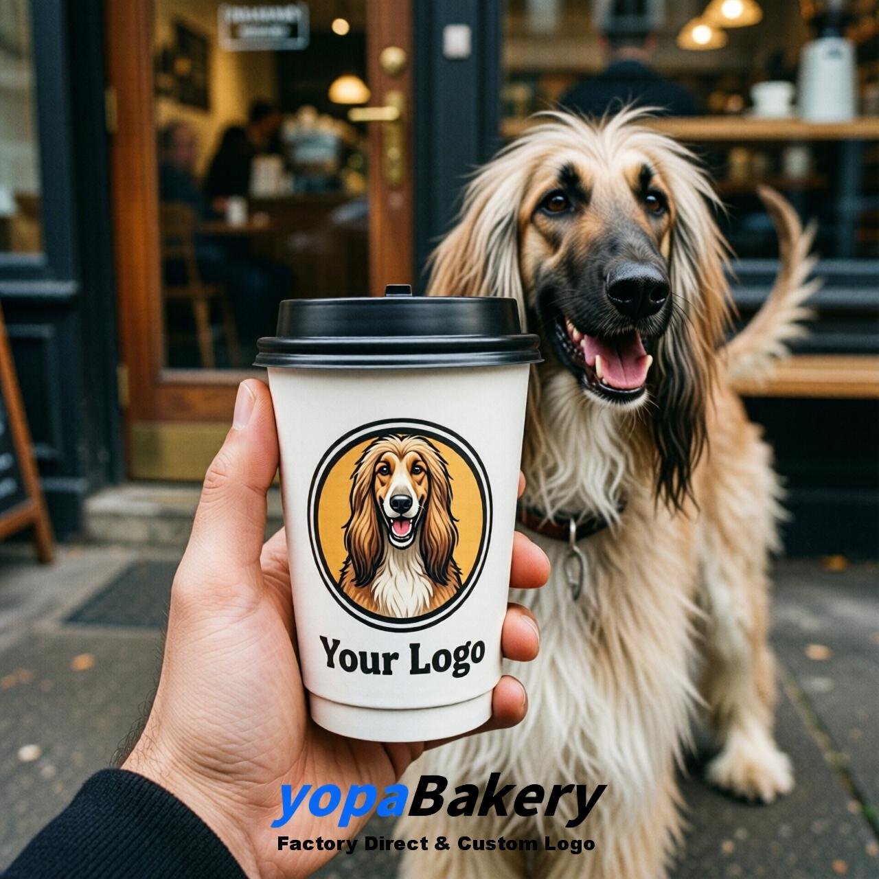 Afghan Hound Double Wall Paper Cups: 8oz/12oz/16oz/20oz/22oz/24oz