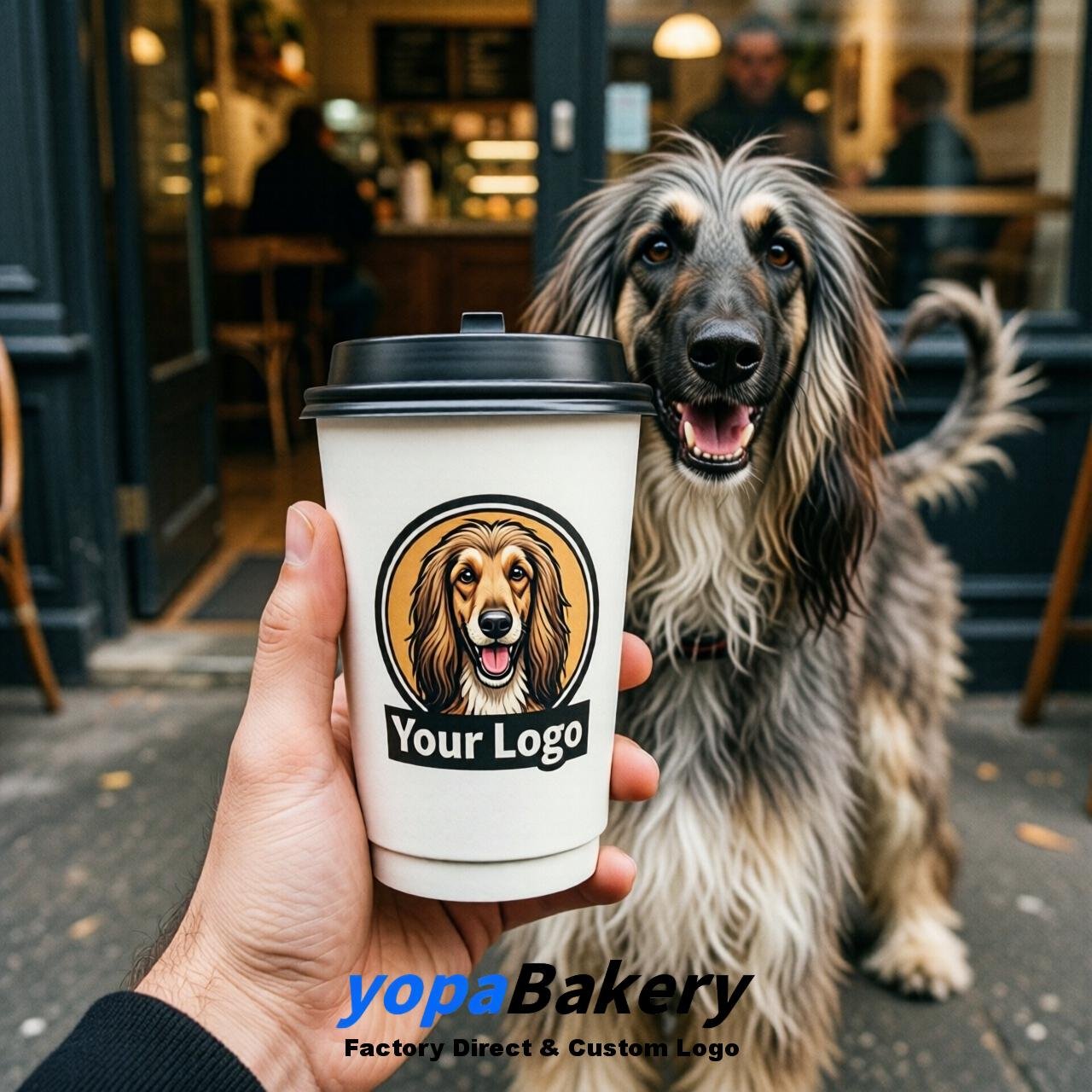 Afghan Hound Double Wall Paper Cups: 8oz/12oz/16oz/20oz/22oz/24oz