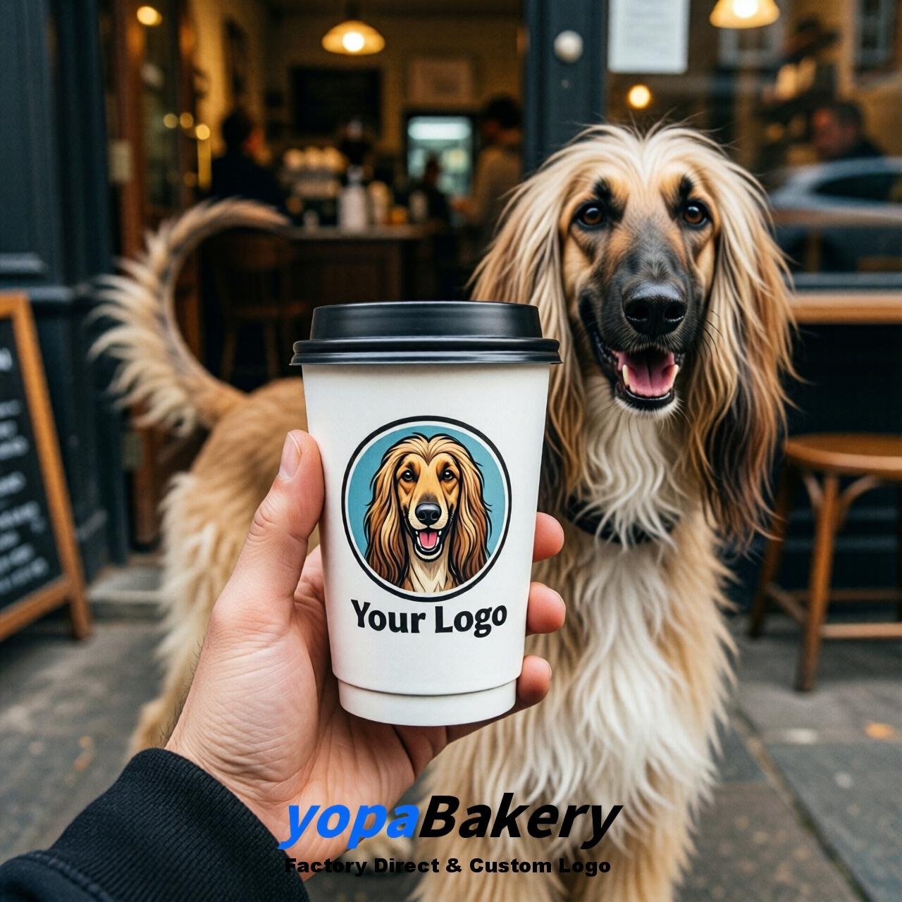 Afghan Hound Double Wall Paper Cups: 8oz/12oz/16oz/20oz/22oz/24oz
