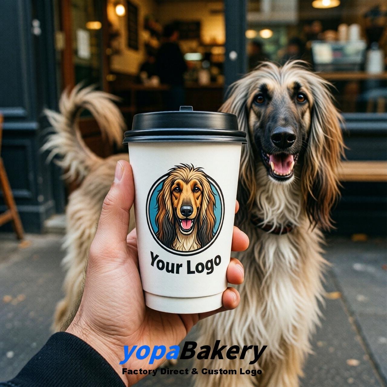 Afghan Hound Double Wall Paper Cups: 8oz/12oz/16oz/20oz/22oz/24oz