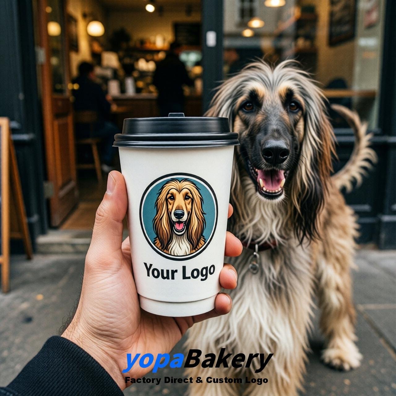 Afghan Hound Double Wall Paper Cups: 8oz/12oz/16oz/20oz/22oz/24oz