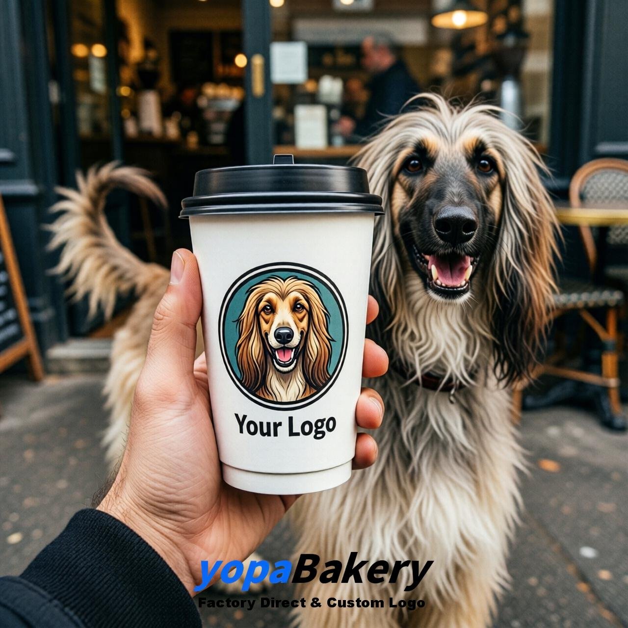 Afghan Hound Double Wall Paper Cups: 8oz/12oz/16oz/20oz/22oz/24oz