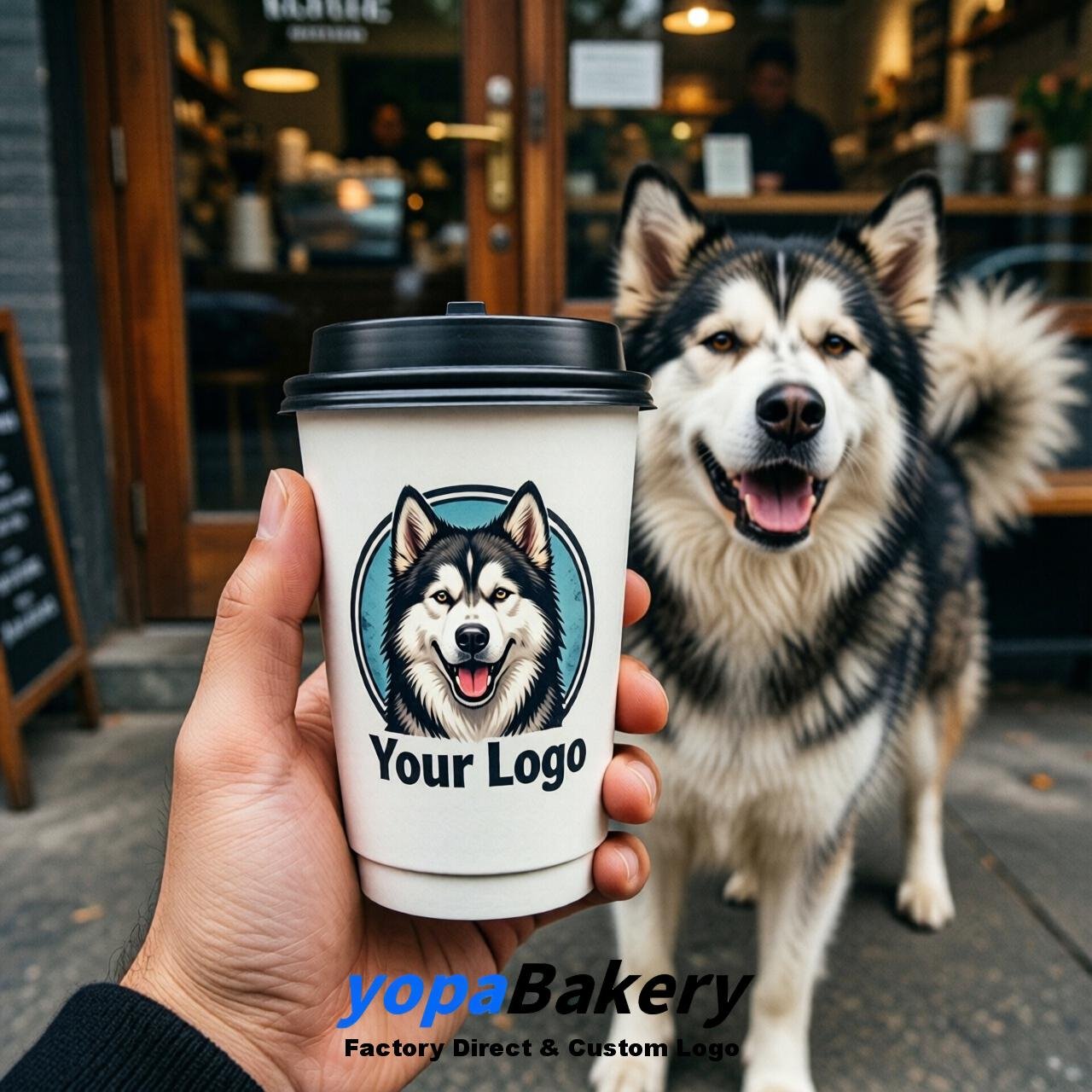 Alaskan Malamute Double Wall Paper Cups: 8oz/12oz/16oz/20oz/22oz/24oz