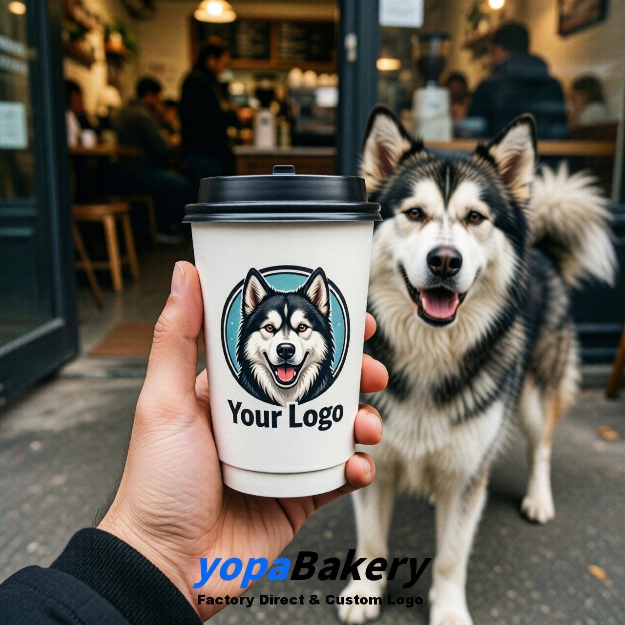 Alaskan Malamute Double Wall Paper Cups: 8oz/12oz/16oz/20oz/22oz/24oz
