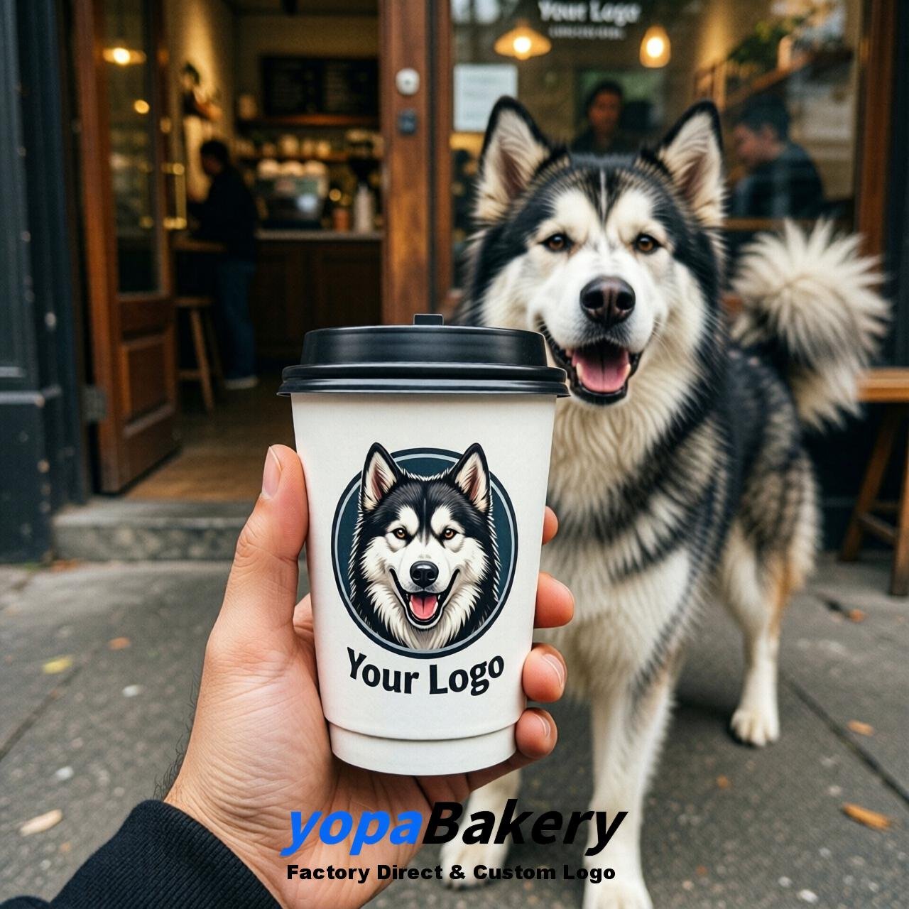 Alaskan Malamute Double Wall Paper Cups: 8oz/12oz/16oz/20oz/22oz/24oz