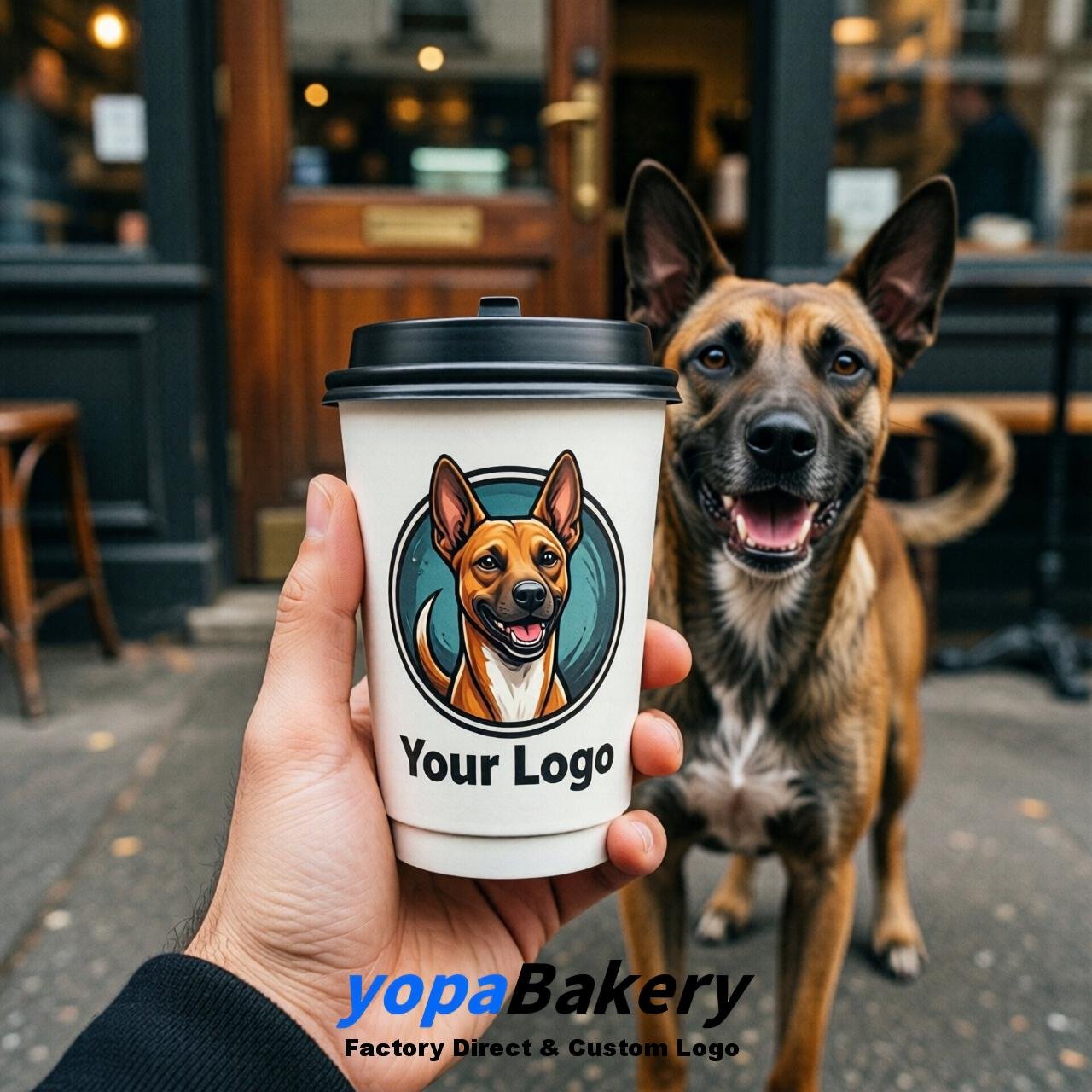 Basenji Double Wall Paper Cups: 8oz/12oz/16oz/20oz/22oz/24oz