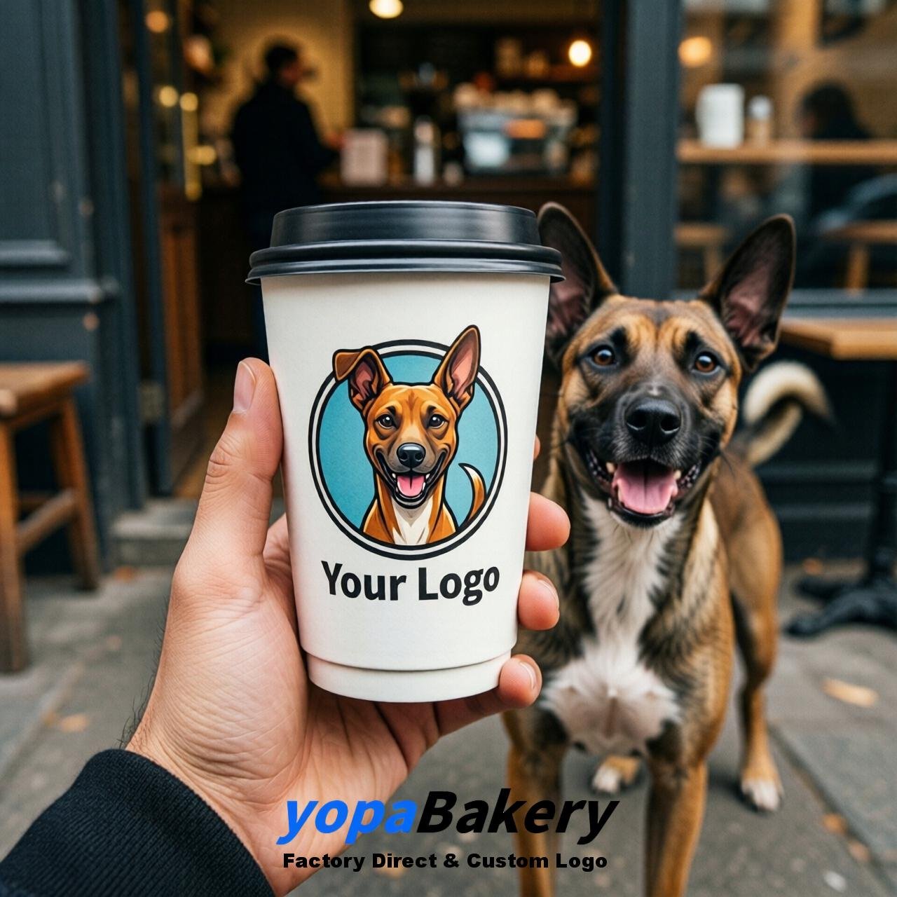 Basenji Double Wall Paper Cups: 8oz/12oz/16oz/20oz/22oz/24oz
