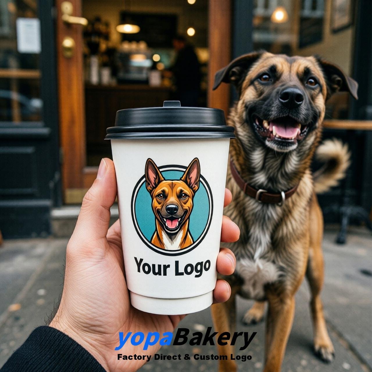 Basenji Double Wall Paper Cups: 8oz/12oz/16oz/20oz/22oz/24oz