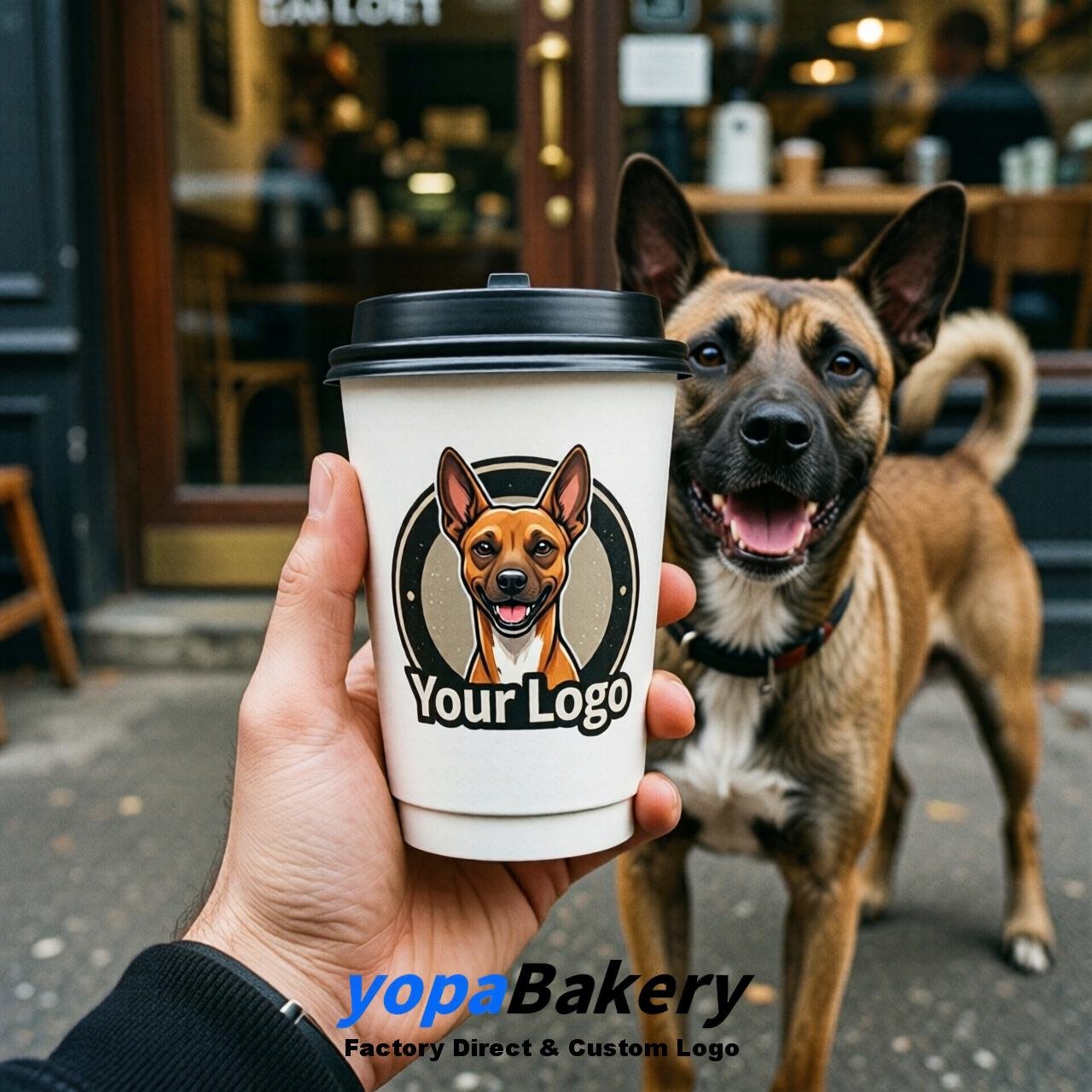 Basenji Double Wall Paper Cups: 8oz/12oz/16oz/20oz/22oz/24oz