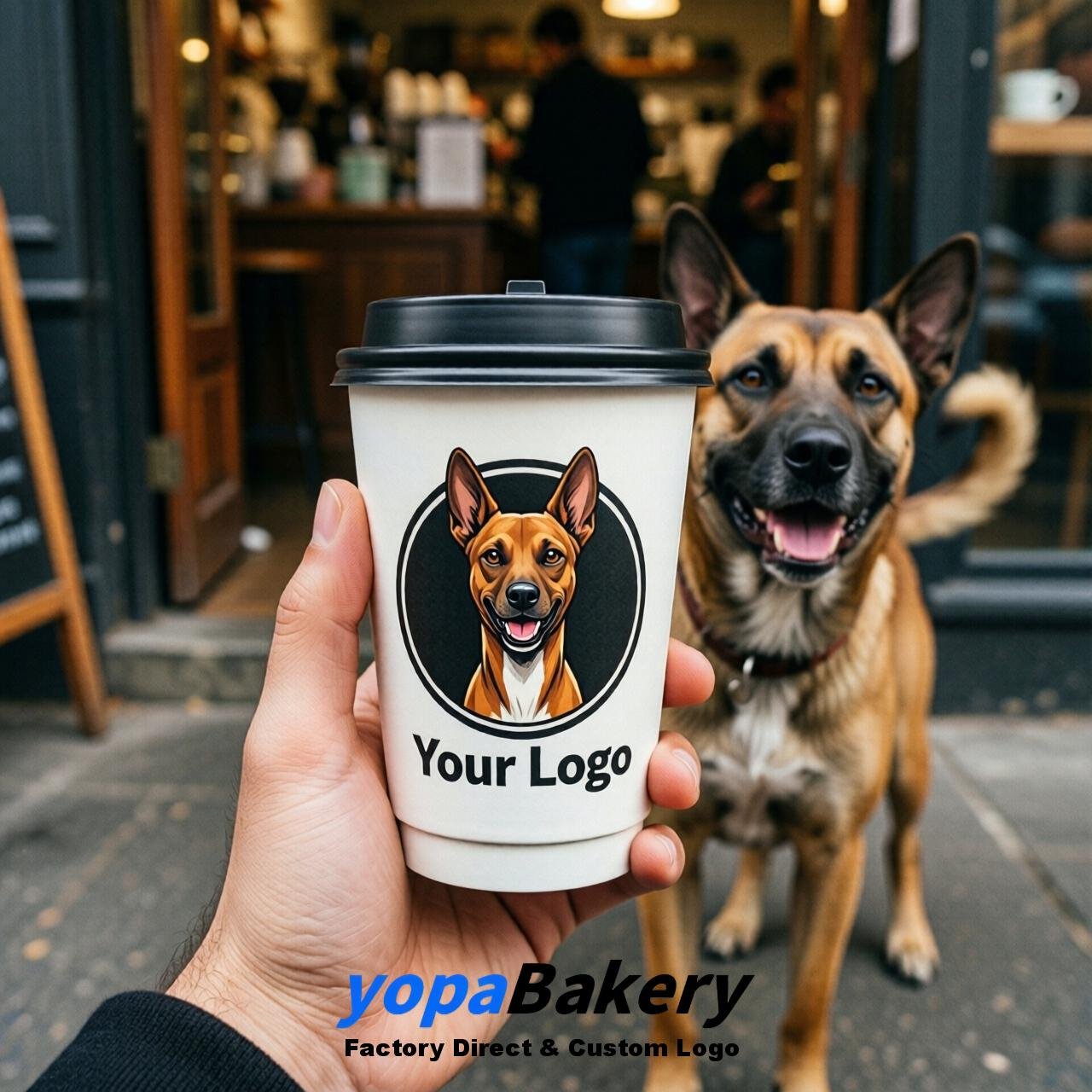 Basenji Double Wall Paper Cups: 8oz/12oz/16oz/20oz/22oz/24oz
