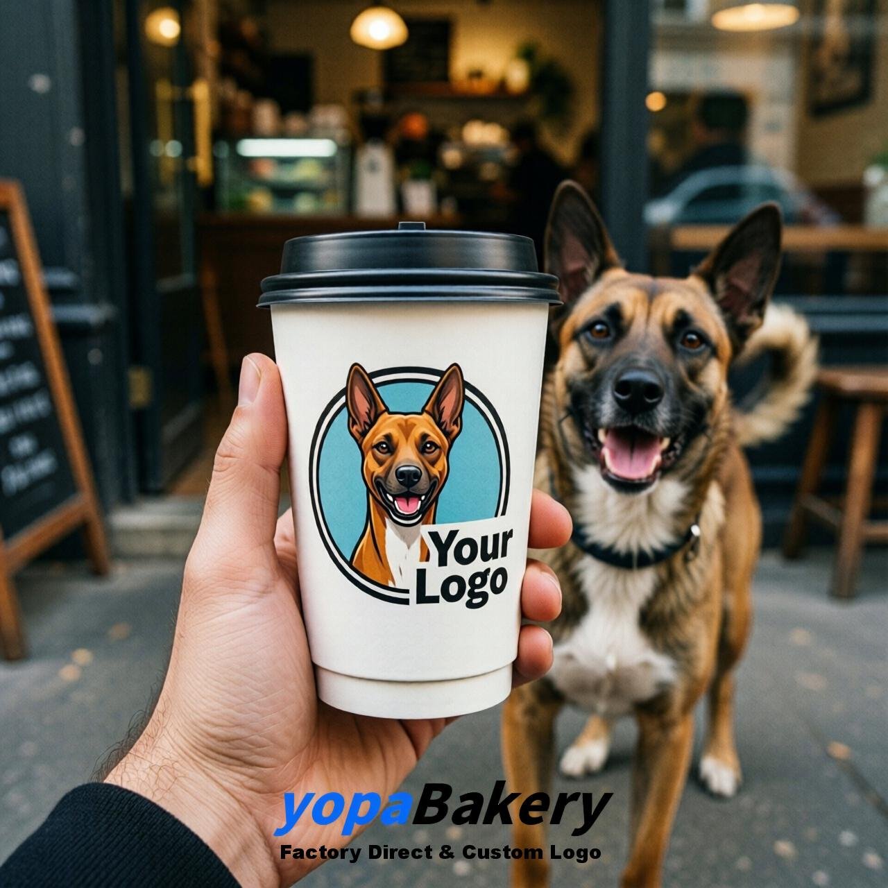 Basenji Double Wall Paper Cups: 8oz/12oz/16oz/20oz/22oz/24oz