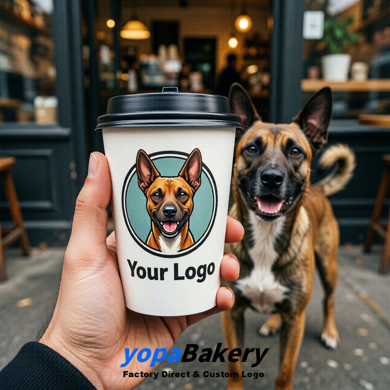 Basenji Double Wall Paper Cups: 8oz/12oz/16oz/20oz/22oz/24oz