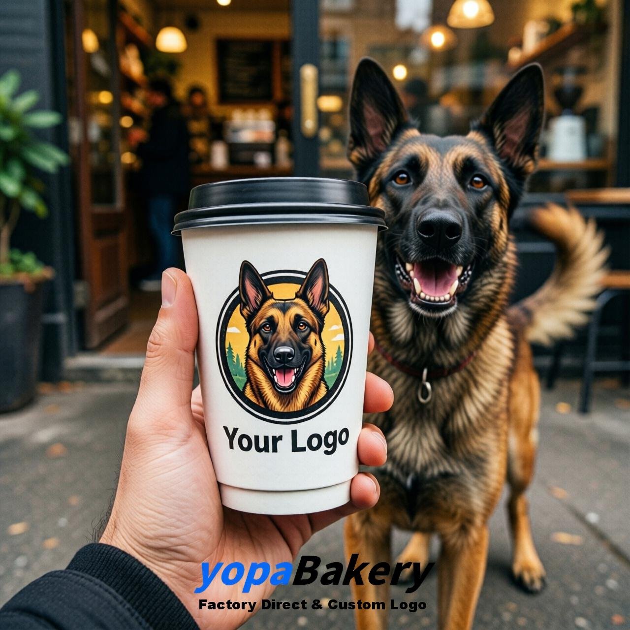 Belgian Malinois Double Wall Paper Cups: 8oz/12oz/16oz/20oz/22oz/24oz