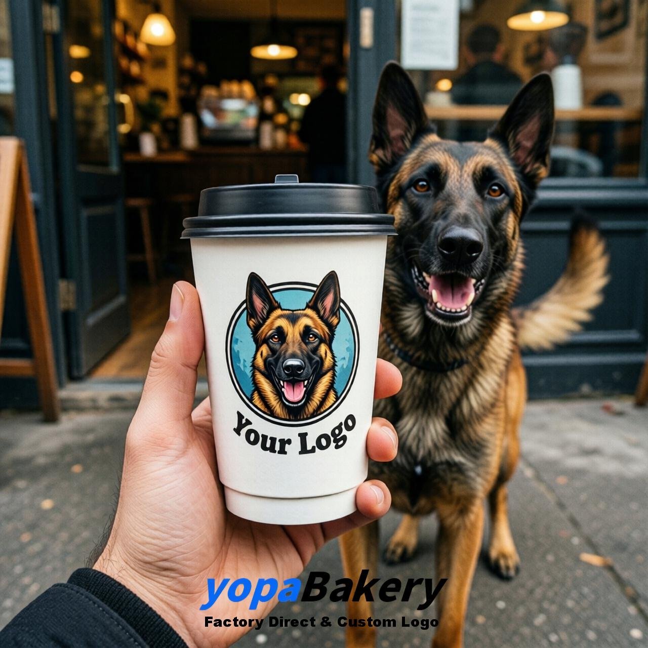 Belgian Malinois Double Wall Paper Cups: 8oz/12oz/16oz/20oz/22oz/24oz