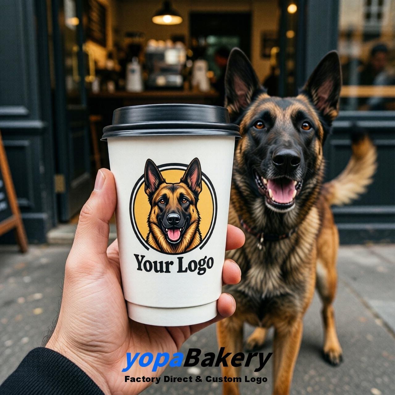 Belgian Malinois Double Wall Paper Cups: 8oz/12oz/16oz/20oz/22oz/24oz