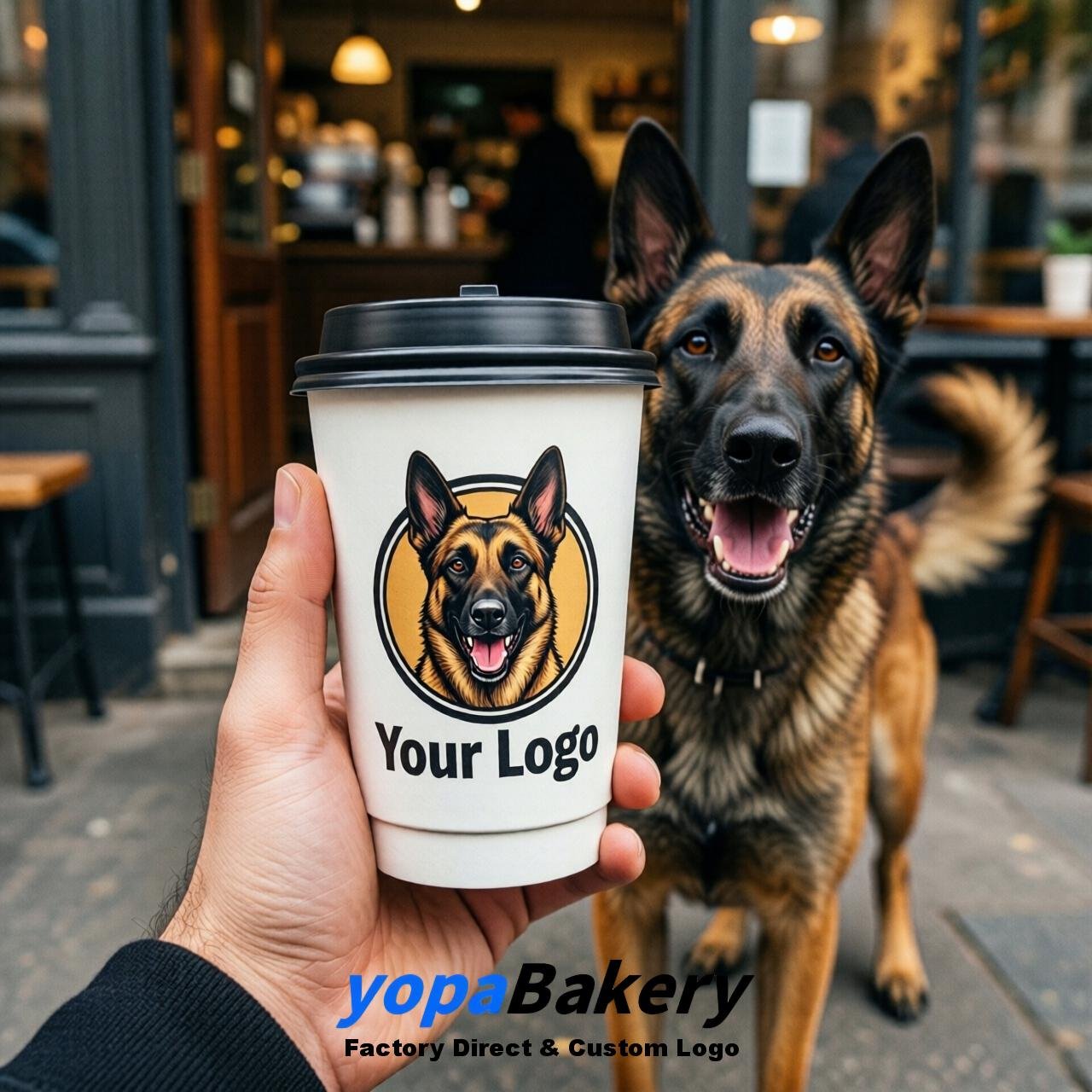 Belgian Malinois Double Wall Paper Cups: 8oz/12oz/16oz/20oz/22oz/24oz