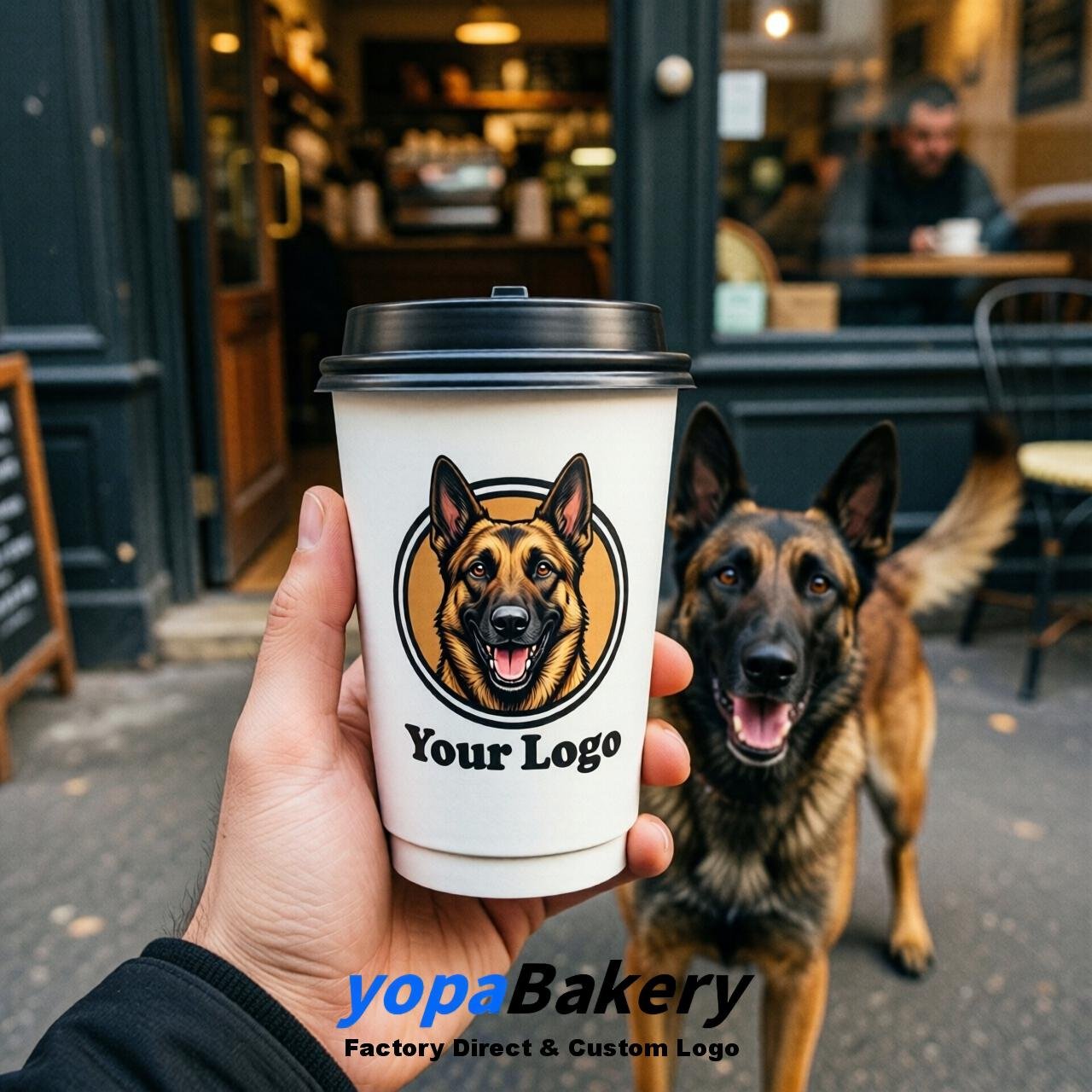 Belgian Malinois Double Wall Paper Cups: 8oz/12oz/16oz/20oz/22oz/24oz