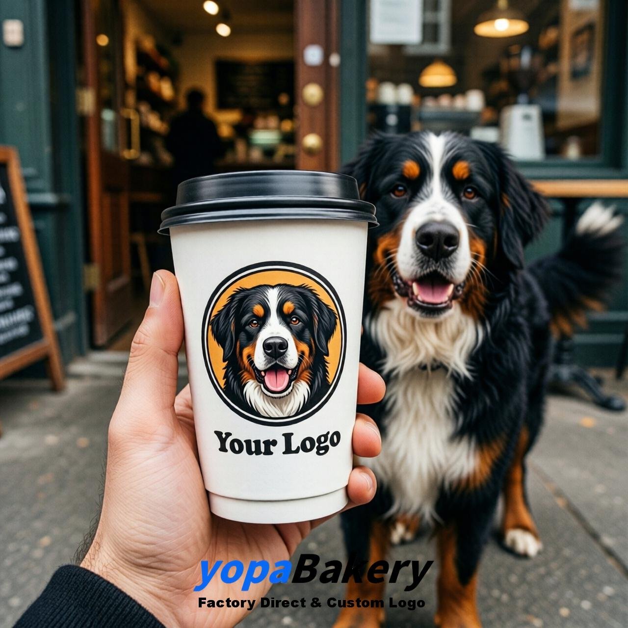 Bernese Mountain Dog Double Wall Paper Cups: 8oz/12oz/16oz/20oz/22oz/24oz