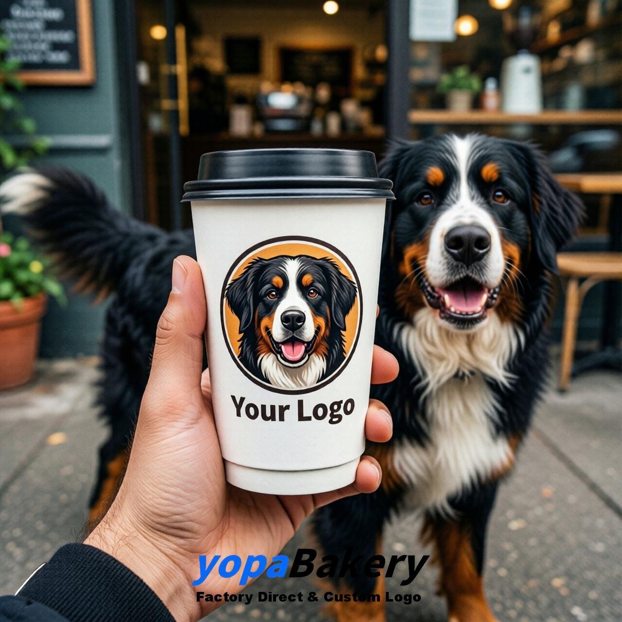 Bernese Mountain Dog Double Wall Paper Cups: 8oz/12oz/16oz/20oz/22oz/24oz