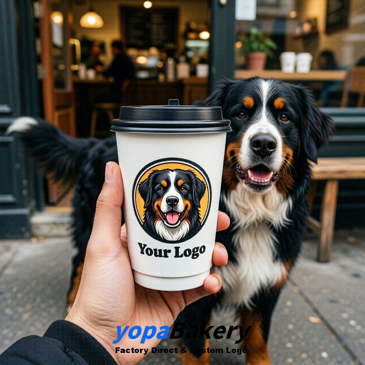 Bernese Mountain Dog Double Wall Paper Cups: 8oz/12oz/16oz/20oz/22oz/24oz
