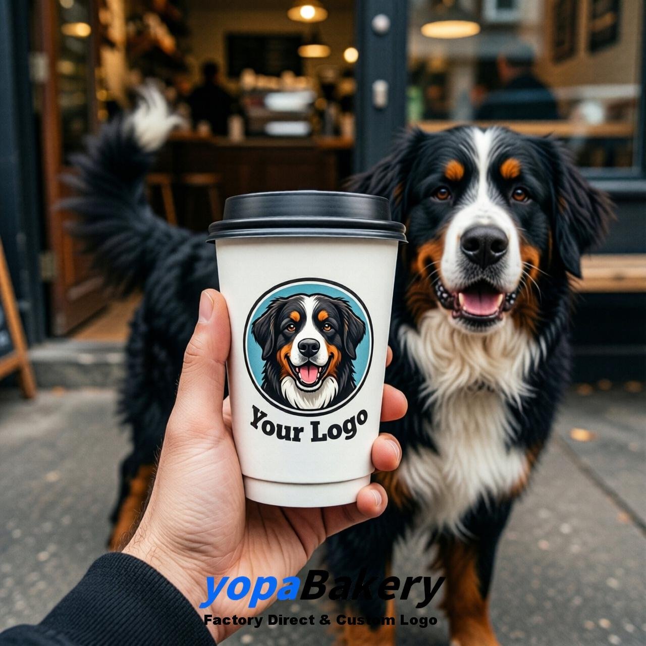Bernese Mountain Dog Double Wall Paper Cups: 8oz/12oz/16oz/20oz/22oz/24oz