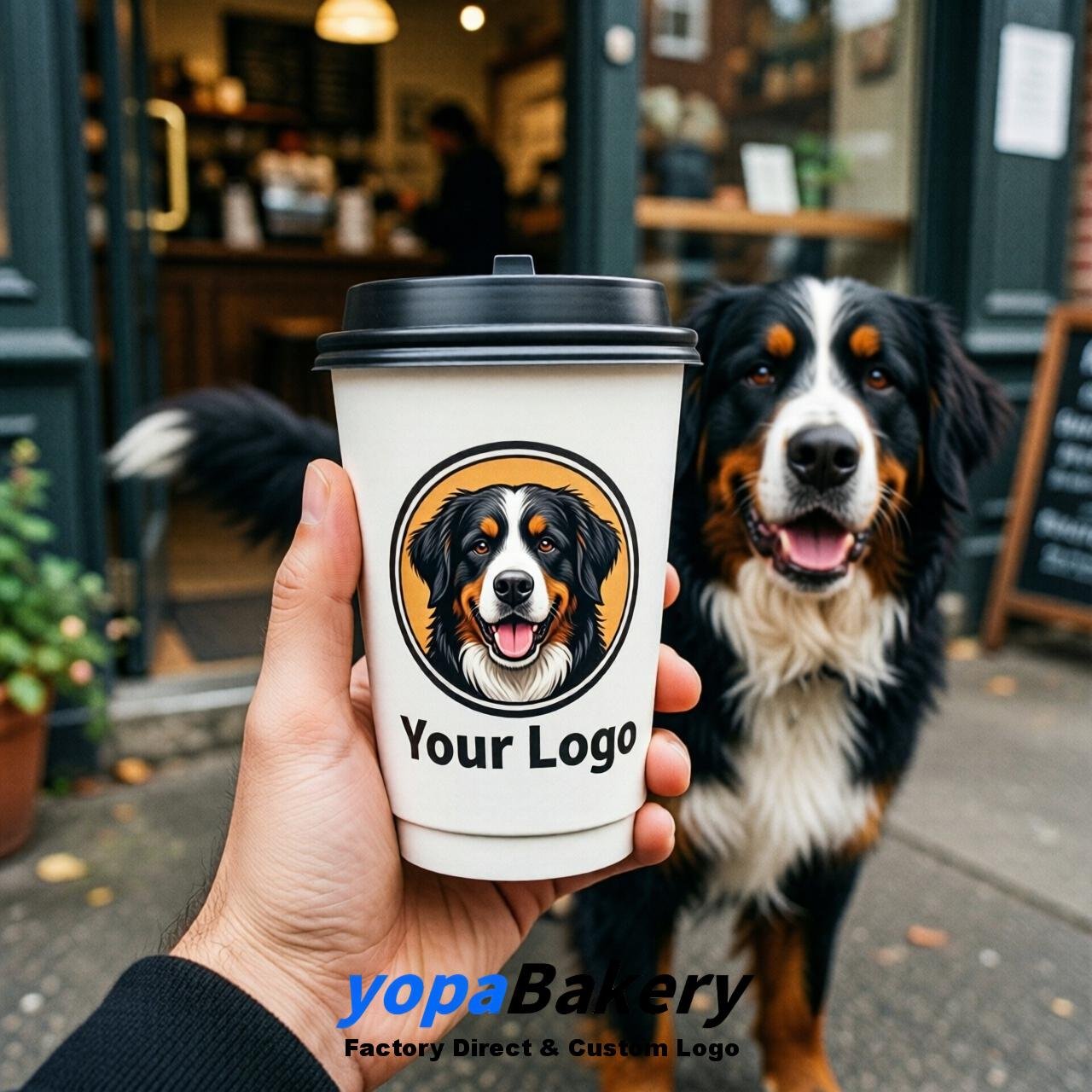 Bernese Mountain Dog Double Wall Paper Cups: 8oz/12oz/16oz/20oz/22oz/24oz