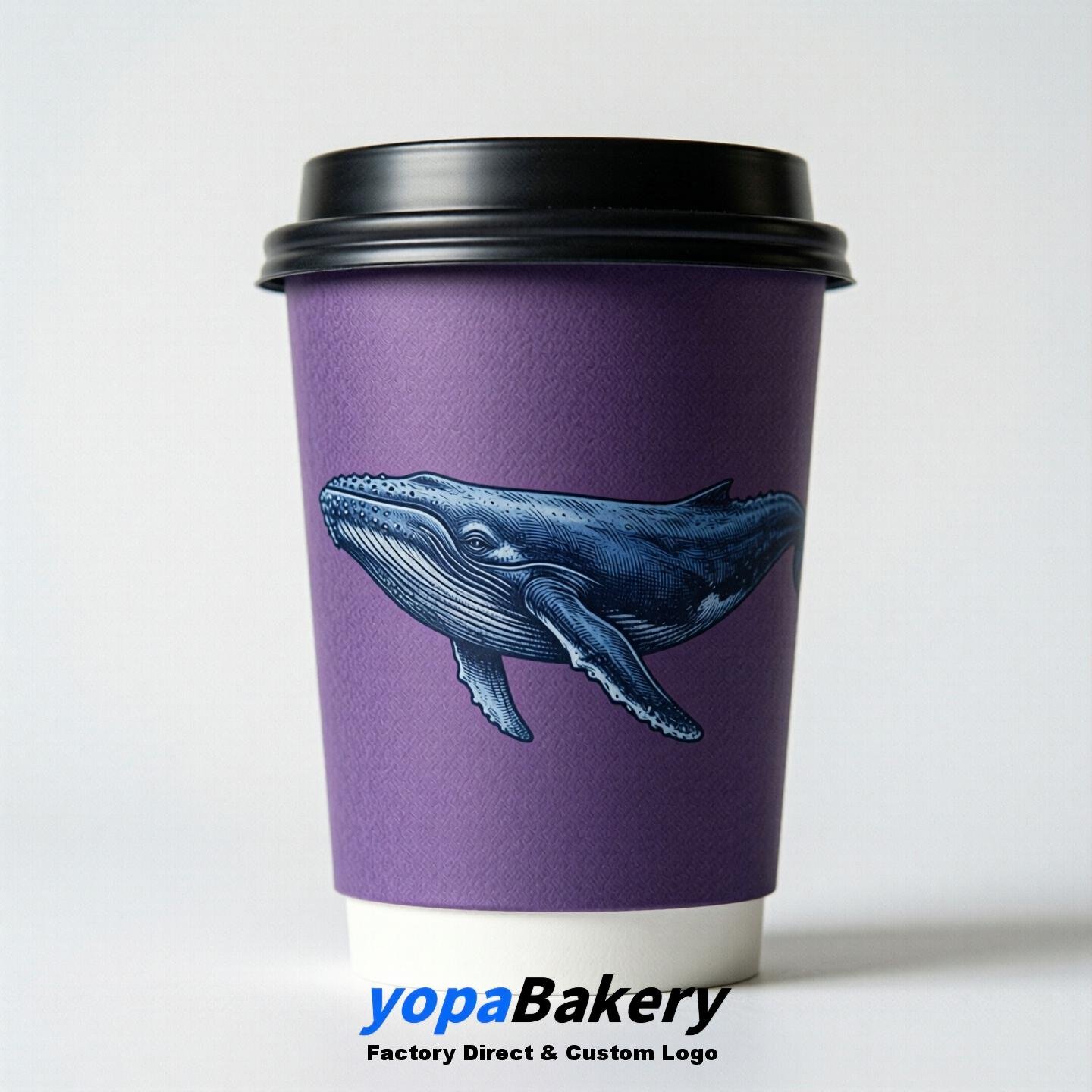 Bluewhale Double Wall Paper Cups: 100ml/120ml/200ml/240ml/300ml/360ml/400ml/500ml/600ml/700ml