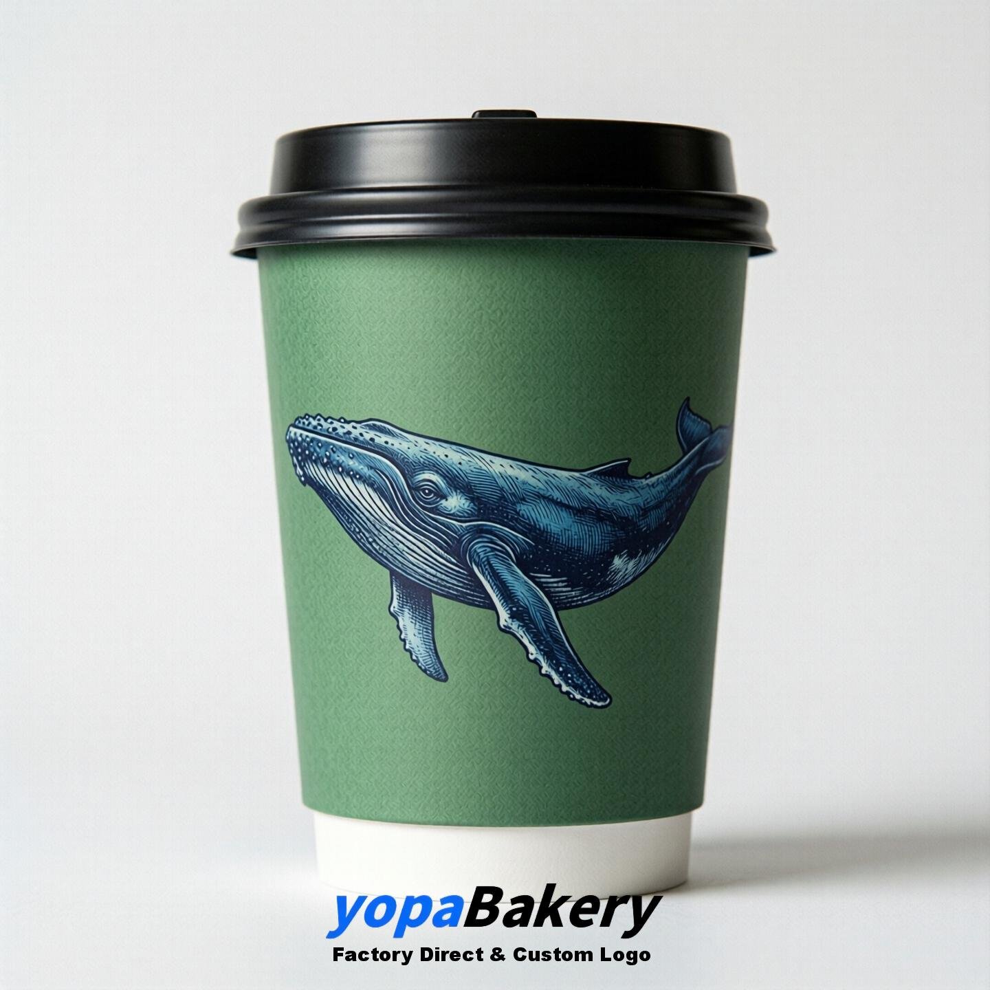 Bluewhale Double Wall Paper Cups: 100ml/120ml/200ml/240ml/300ml/360ml/400ml/500ml/600ml/700ml