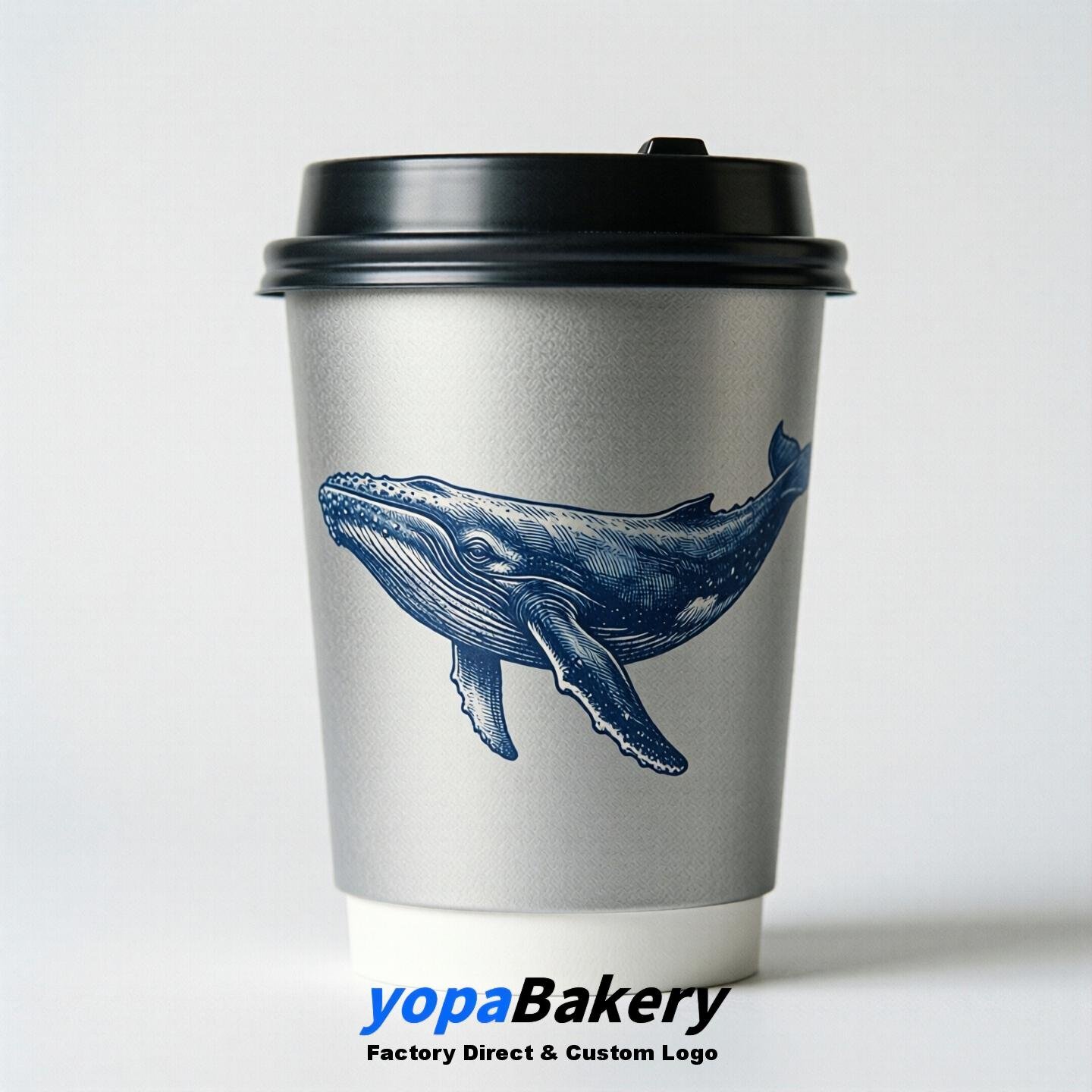 Bluewhale Double Wall Paper Cups: 100ml/120ml/200ml/240ml/300ml/360ml/400ml/500ml/600ml/700ml