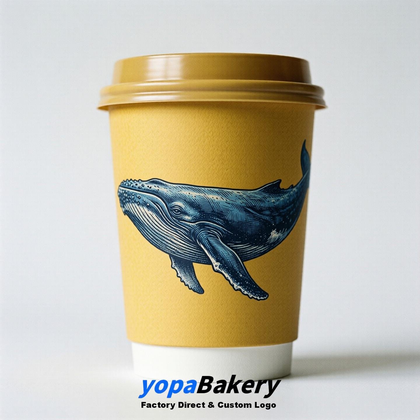 Bluewhale Double Wall Paper Cups: 100ml/120ml/200ml/240ml/300ml/360ml/400ml/500ml/600ml/700ml
