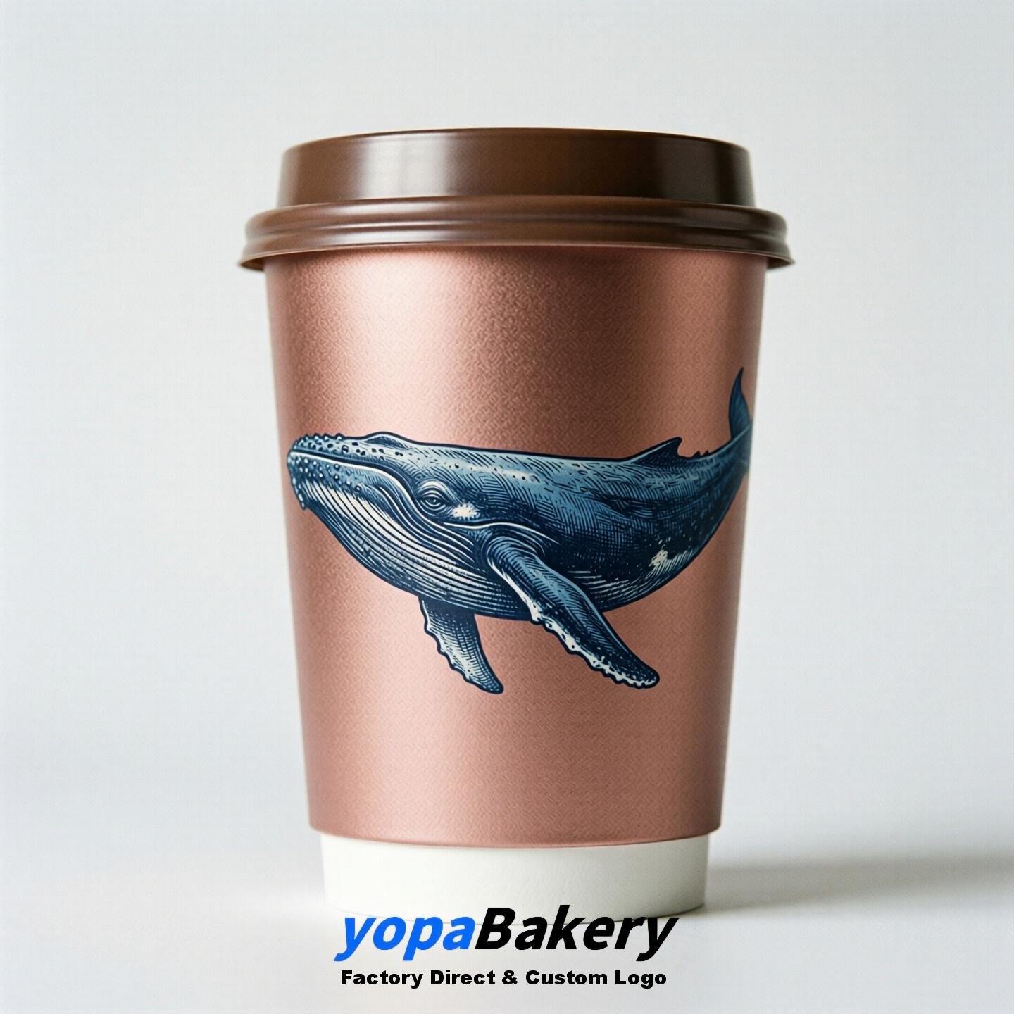 Bluewhale Double Wall Paper Cups: 100ml/120ml/200ml/240ml/300ml/360ml/400ml/500ml/600ml/700ml