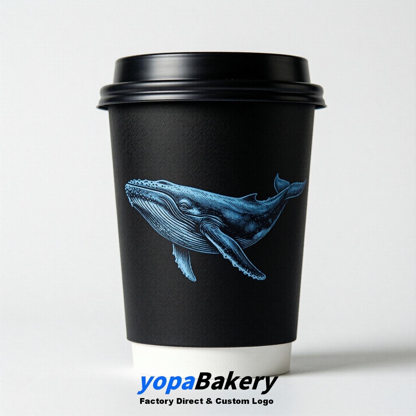 Bluewhale Double Wall Paper Cups: 100ml/120ml/200ml/240ml/300ml/360ml/400ml/500ml/600ml/700ml