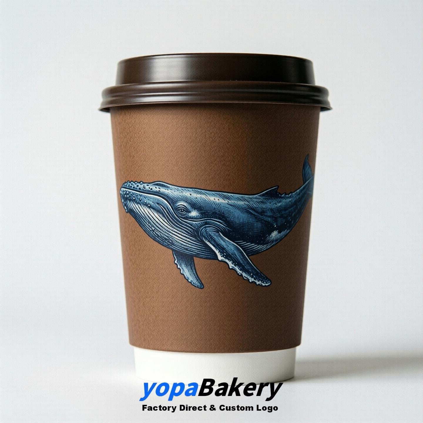 Bluewhale Double Wall Paper Cups: 100ml/120ml/200ml/240ml/300ml/360ml/400ml/500ml/600ml/700ml