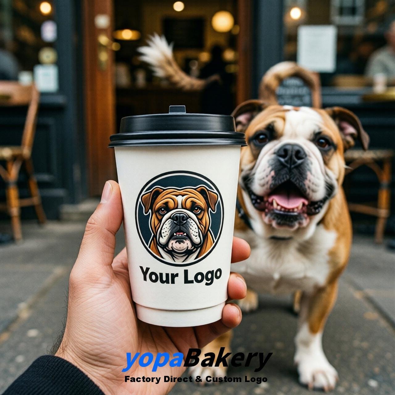 Bulldog Double Wall Paper Cups: 8oz/12oz/16oz/20oz/22oz/24oz