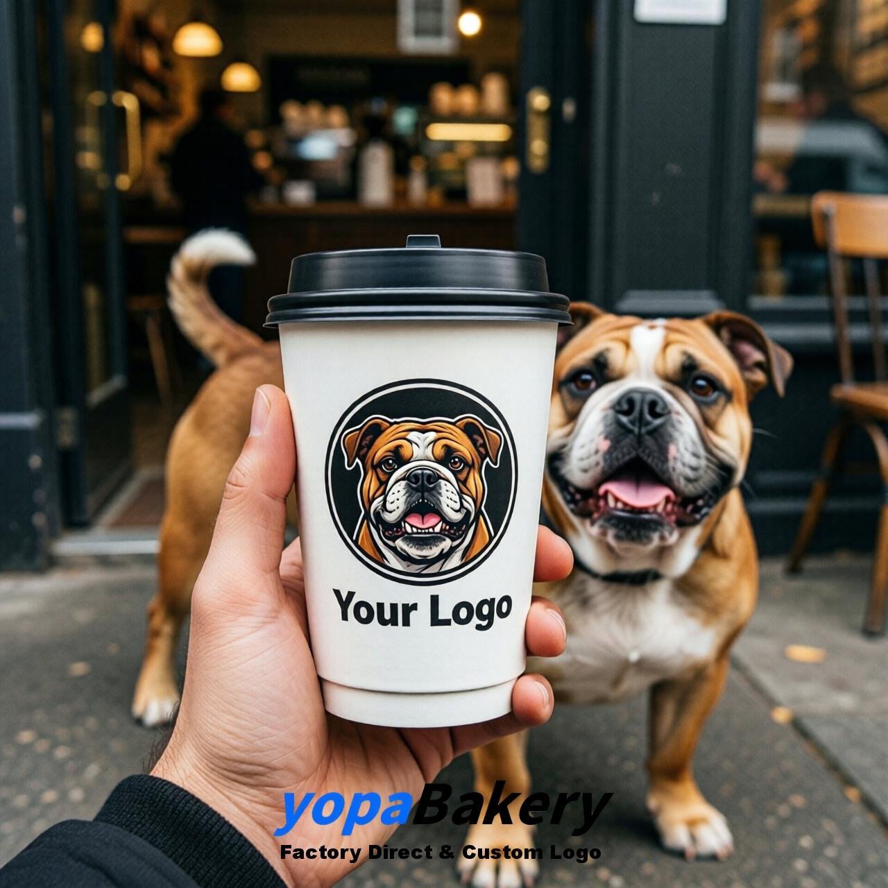 Bulldog Double Wall Paper Cups: 8oz/12oz/16oz/20oz/22oz/24oz