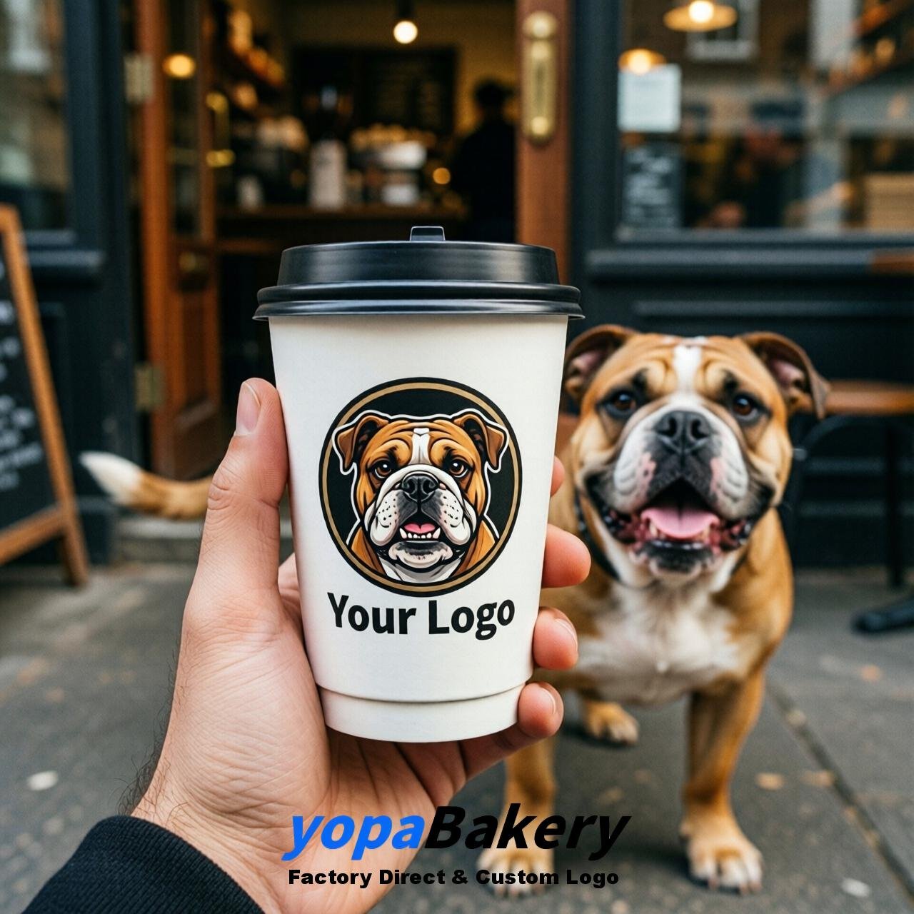Bulldog Double Wall Paper Cups: 8oz/12oz/16oz/20oz/22oz/24oz