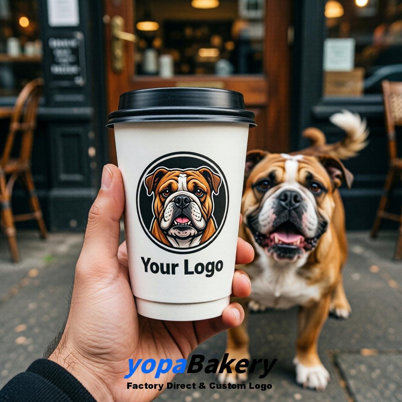 Bulldog Double Wall Paper Cups: 8oz/12oz/16oz/20oz/22oz/24oz