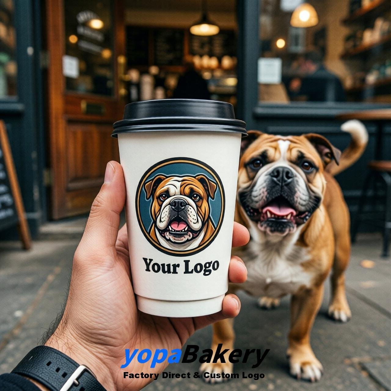 Bulldog Double Wall Paper Cups: 8oz/12oz/16oz/20oz/22oz/24oz