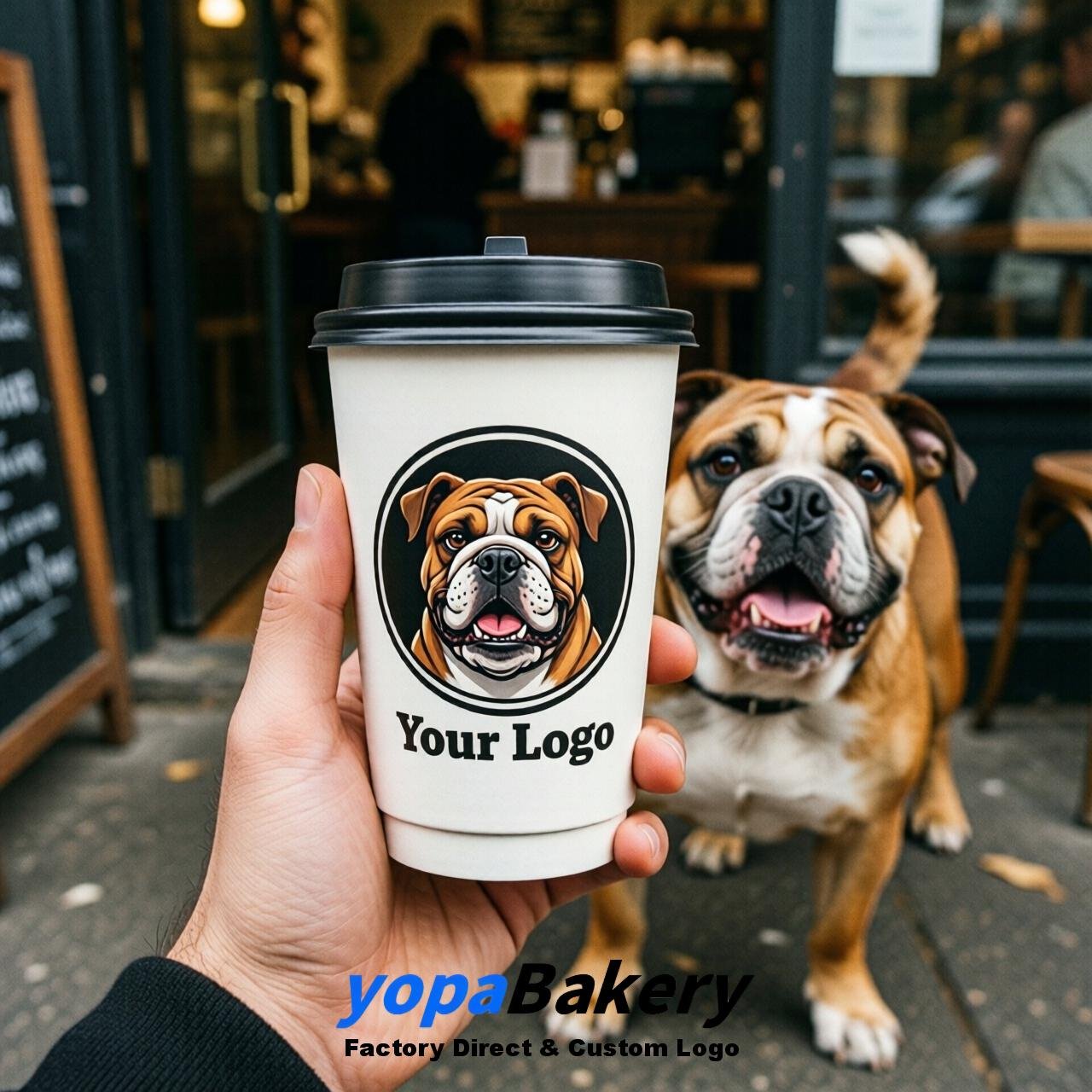 Bulldog Double Wall Paper Cups: 8oz/12oz/16oz/20oz/22oz/24oz