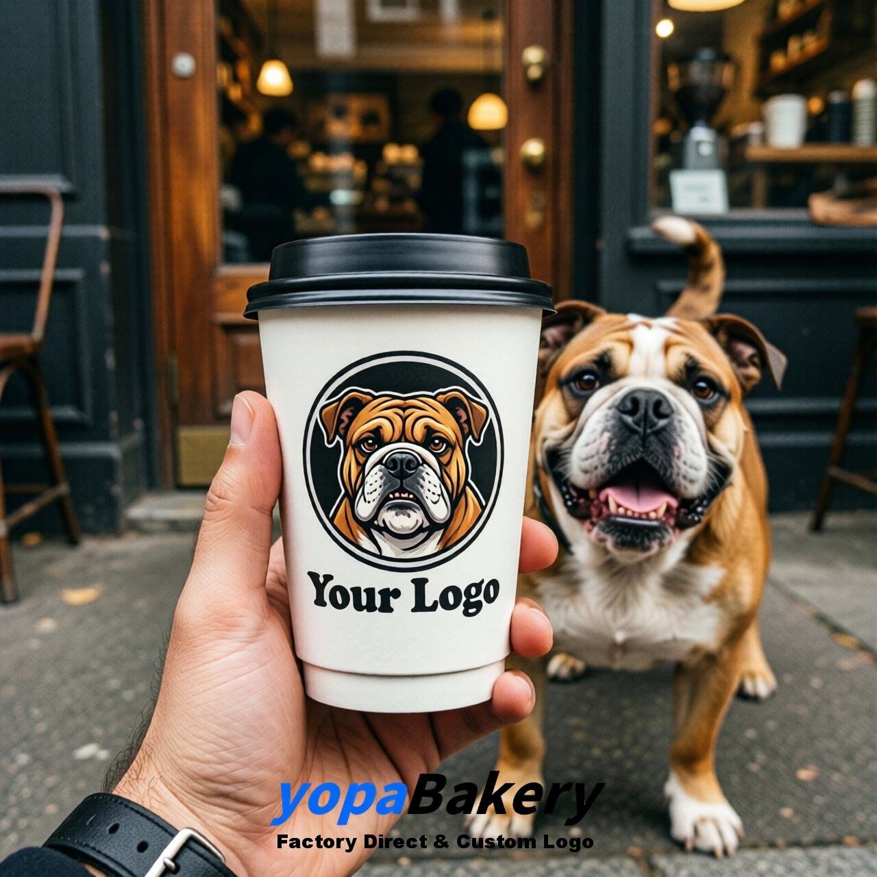 Bulldog Double Wall Paper Cups: 8oz/12oz/16oz/20oz/22oz/24oz