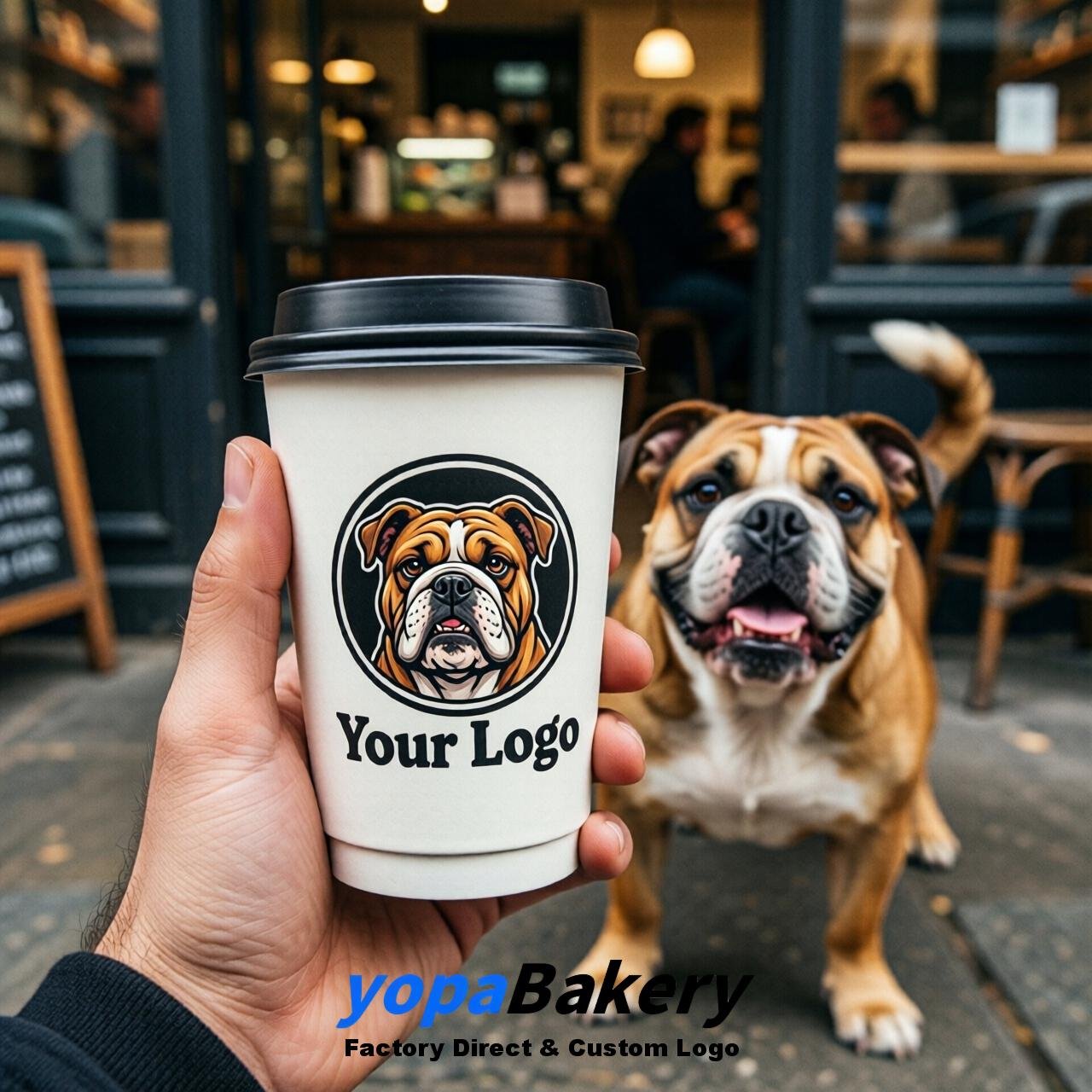 Bulldog Double Wall Paper Cups: 8oz/12oz/16oz/20oz/22oz/24oz