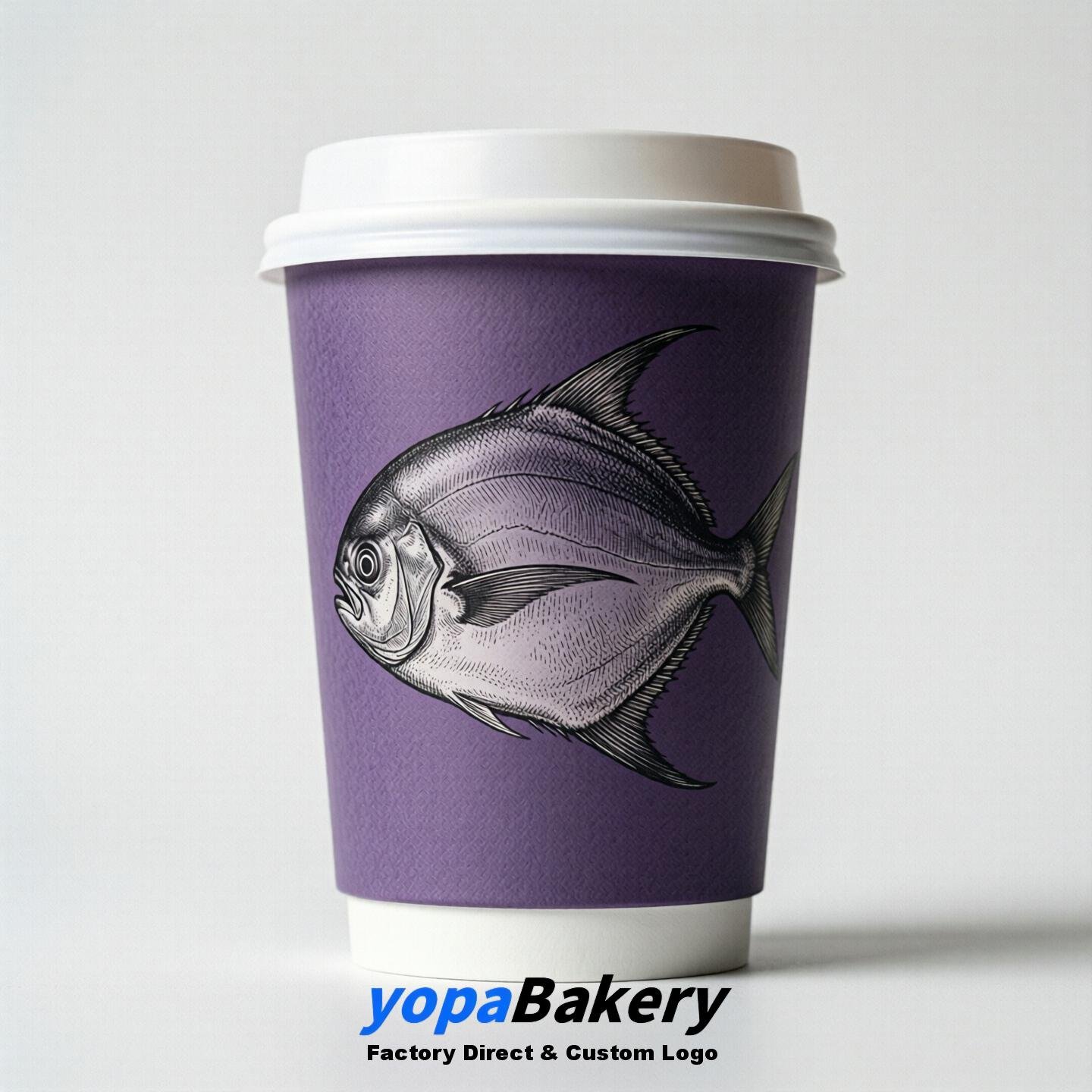 Butterfish Double Wall Paper Cups: 100ml/120ml/200ml/240ml/300ml/360ml/400ml/500ml/600ml/700ml