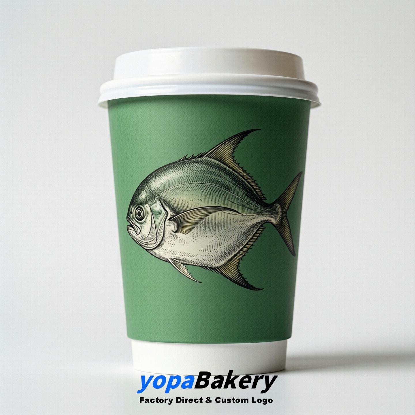 Butterfish Double Wall Paper Cups: 100ml/120ml/200ml/240ml/300ml/360ml/400ml/500ml/600ml/700ml