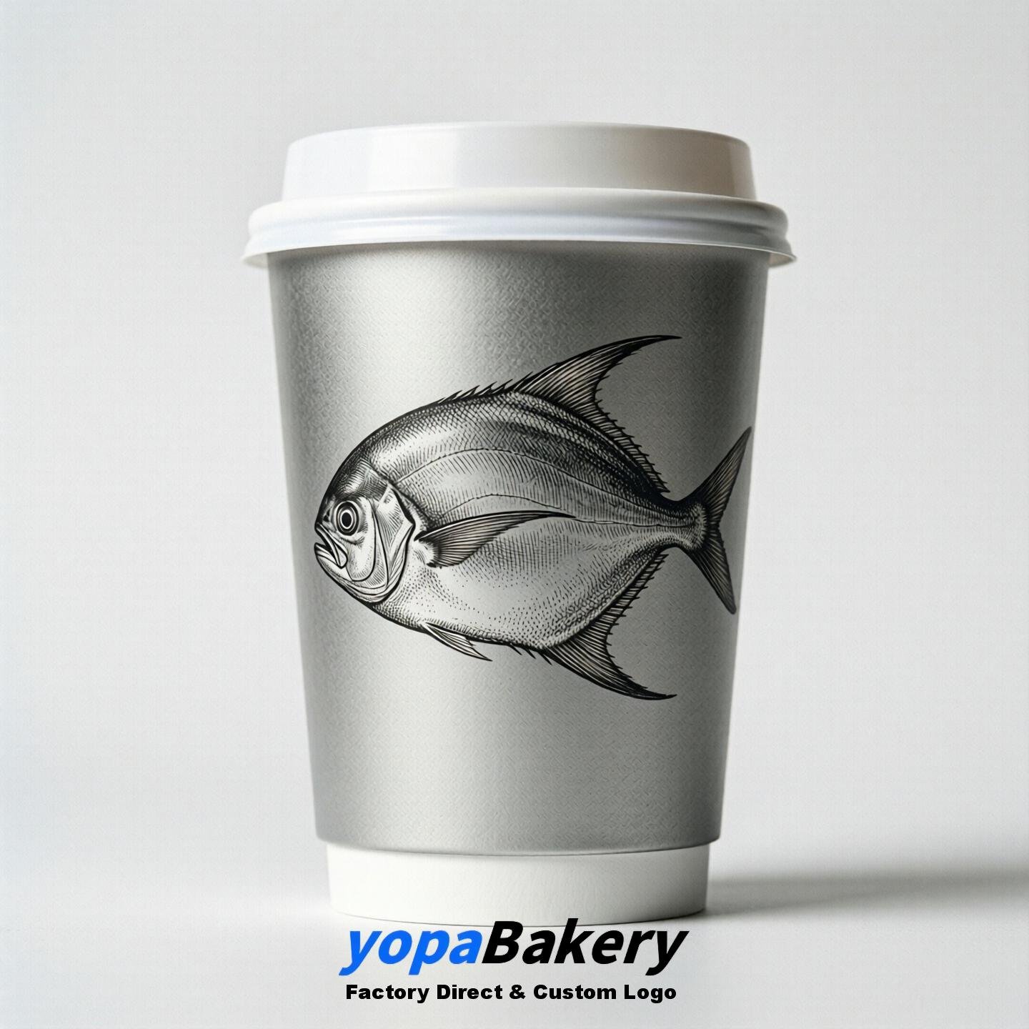 Butterfish Double Wall Paper Cups: 100ml/120ml/200ml/240ml/300ml/360ml/400ml/500ml/600ml/700ml