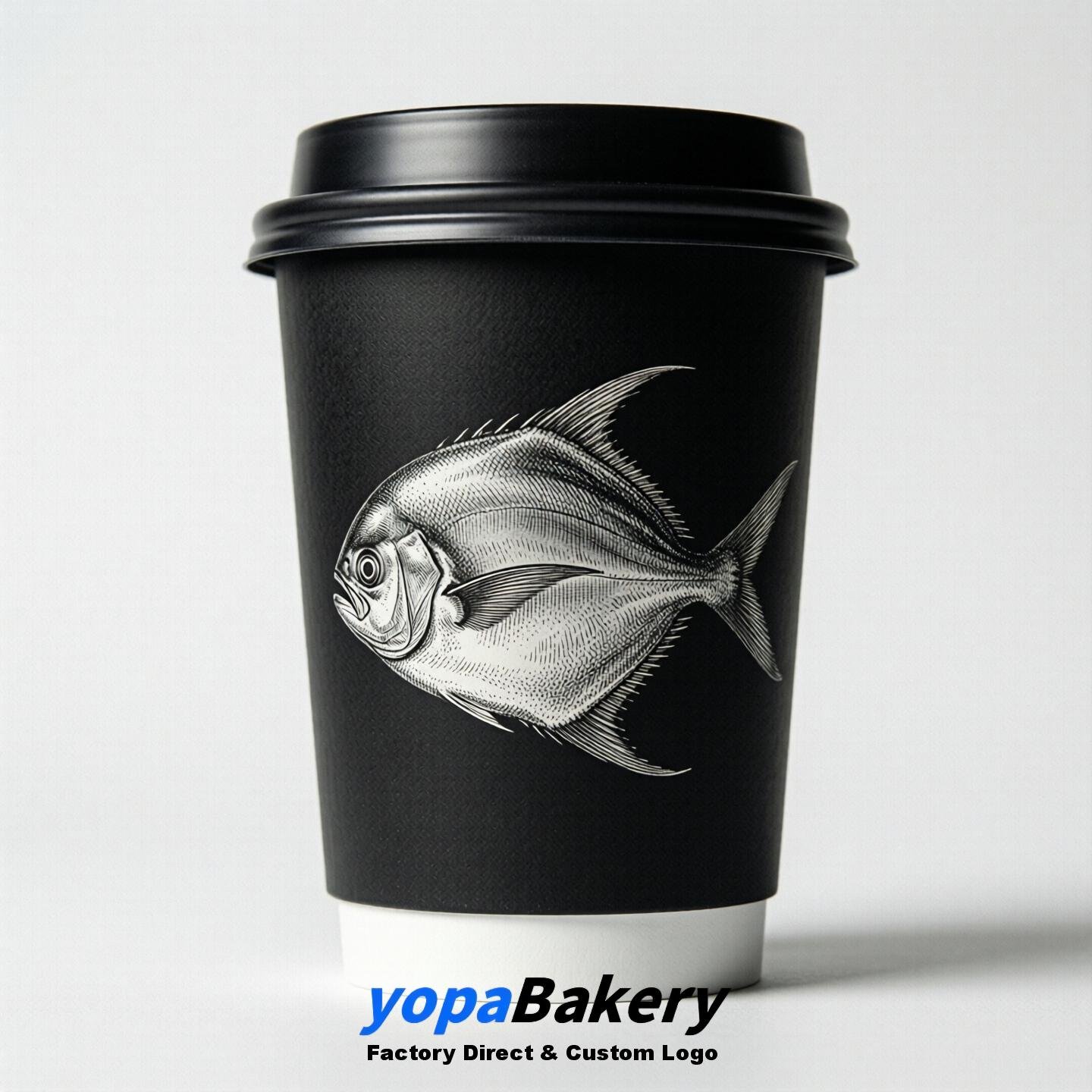 Butterfish Double Wall Paper Cups: 100ml/120ml/200ml/240ml/300ml/360ml/400ml/500ml/600ml/700ml