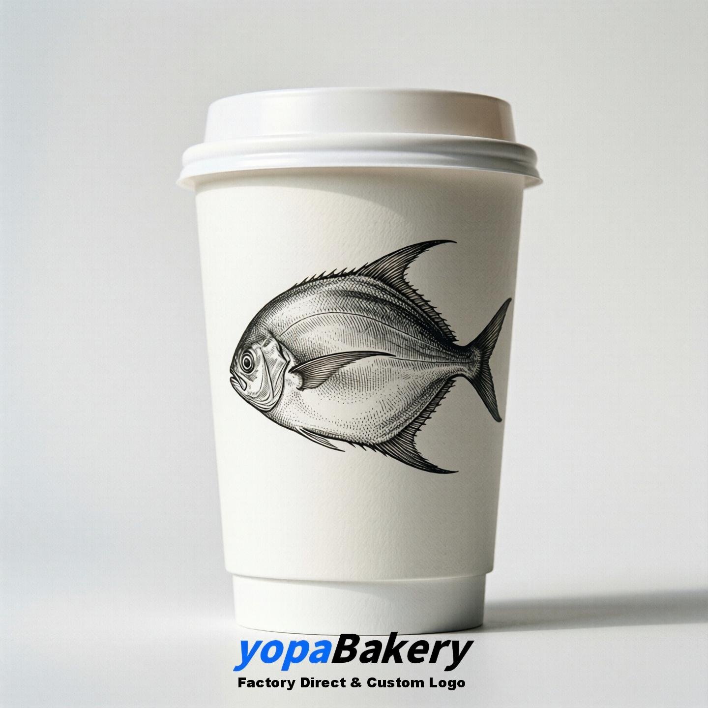 Butterfish Double Wall Paper Cups: 100ml/120ml/200ml/240ml/300ml/360ml/400ml/500ml/600ml/700ml