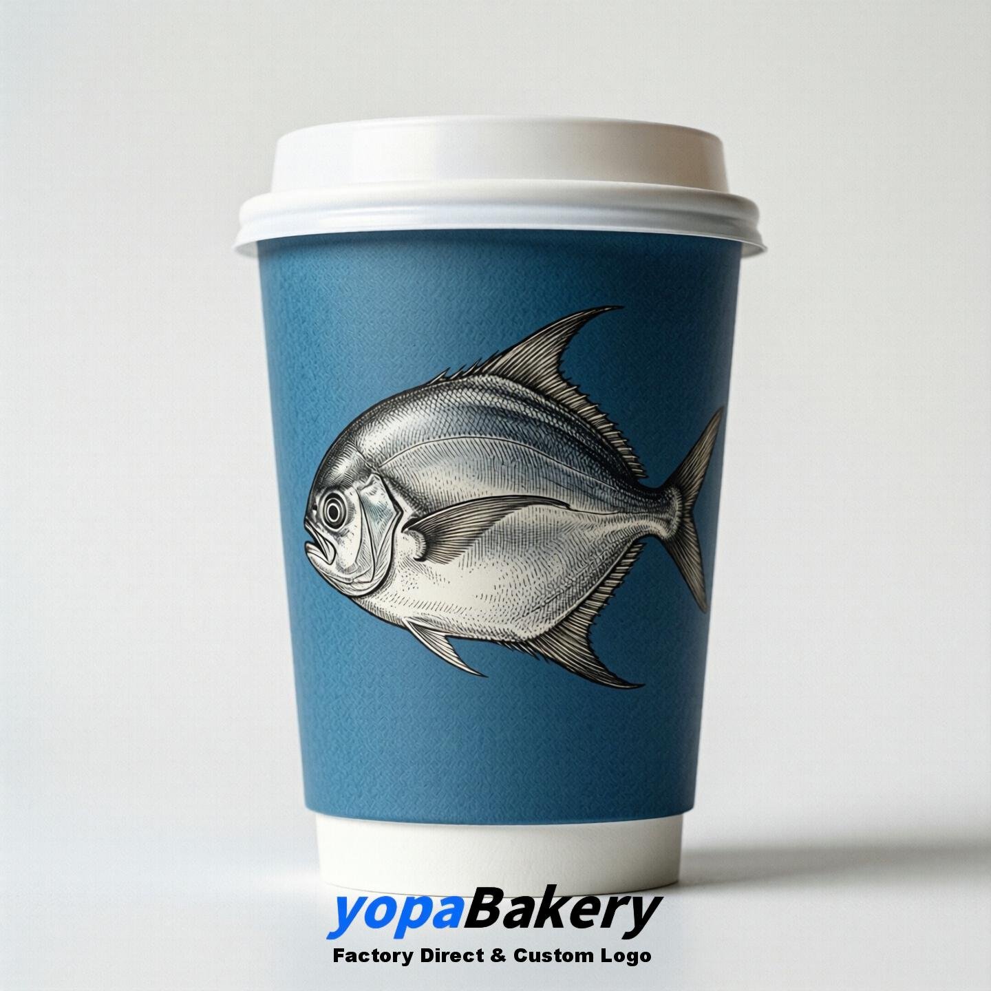 Butterfish Double Wall Paper Cups: 100ml/120ml/200ml/240ml/300ml/360ml/400ml/500ml/600ml/700ml